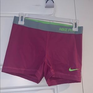 Pink nike dry fit shorts